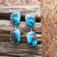 Federico Double Turquoise Stone Earrings