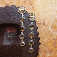 Federico Five Stone Citrine Drop Earrings