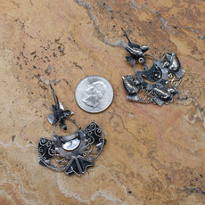 Frida Kahlo 4 Bird Silver Earrings