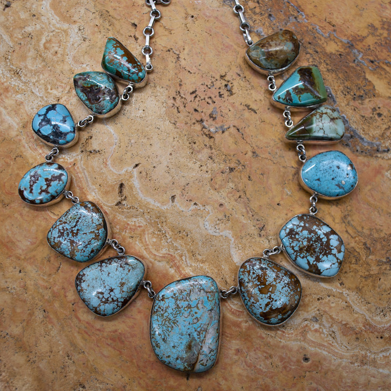 Federico 22" Turquoise 13 Stones Necklace