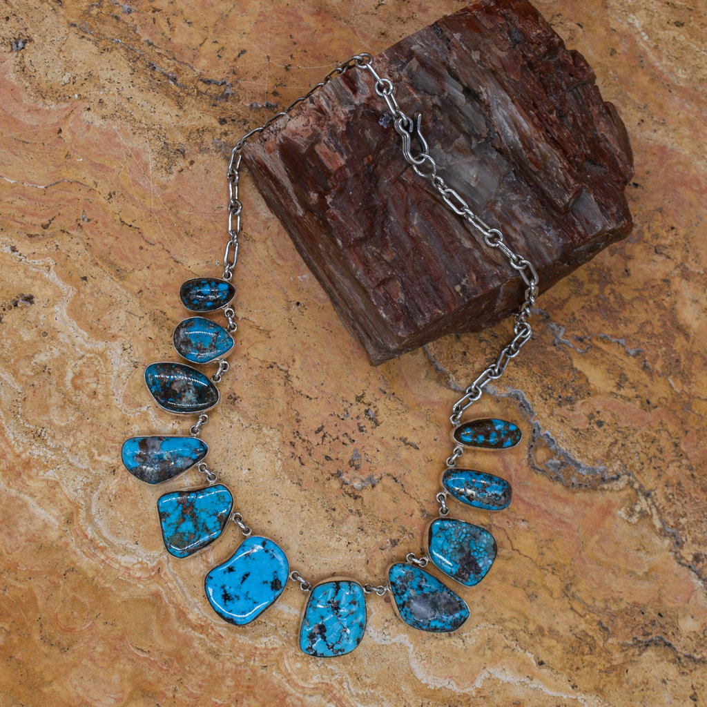 Federico 20" 11  Stone Turquoise Necklace