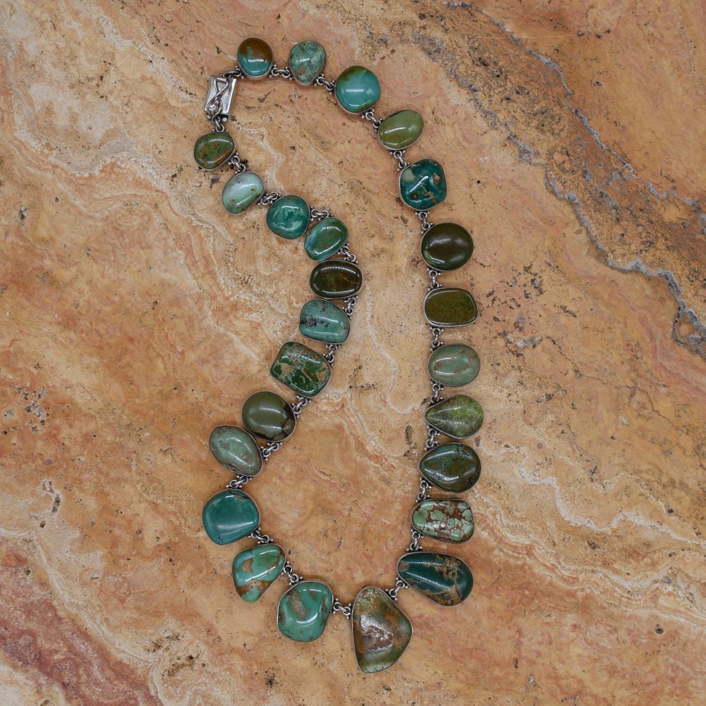 Federico 21" Turquoise Necklace 25 Stones