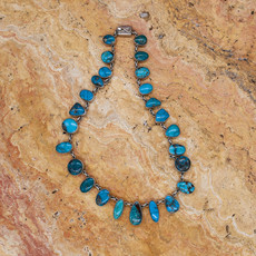 25 Stone Turquoise Necklace 18"