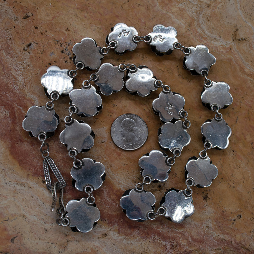 Federico Frida Kahlo Silver Flower Necklace