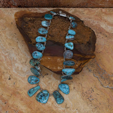 Federico 20" Turquoise Necklace 25 Stone