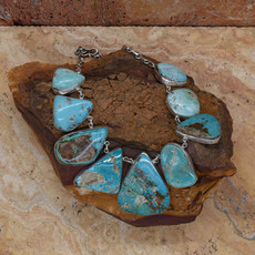 20" Turquoise Necklace 9 Stones