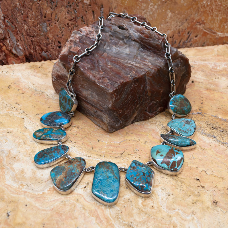 Federico 11 Stone Turquoise Necklace