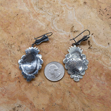 Federico Silver Bunny Heart Dangle Earrings