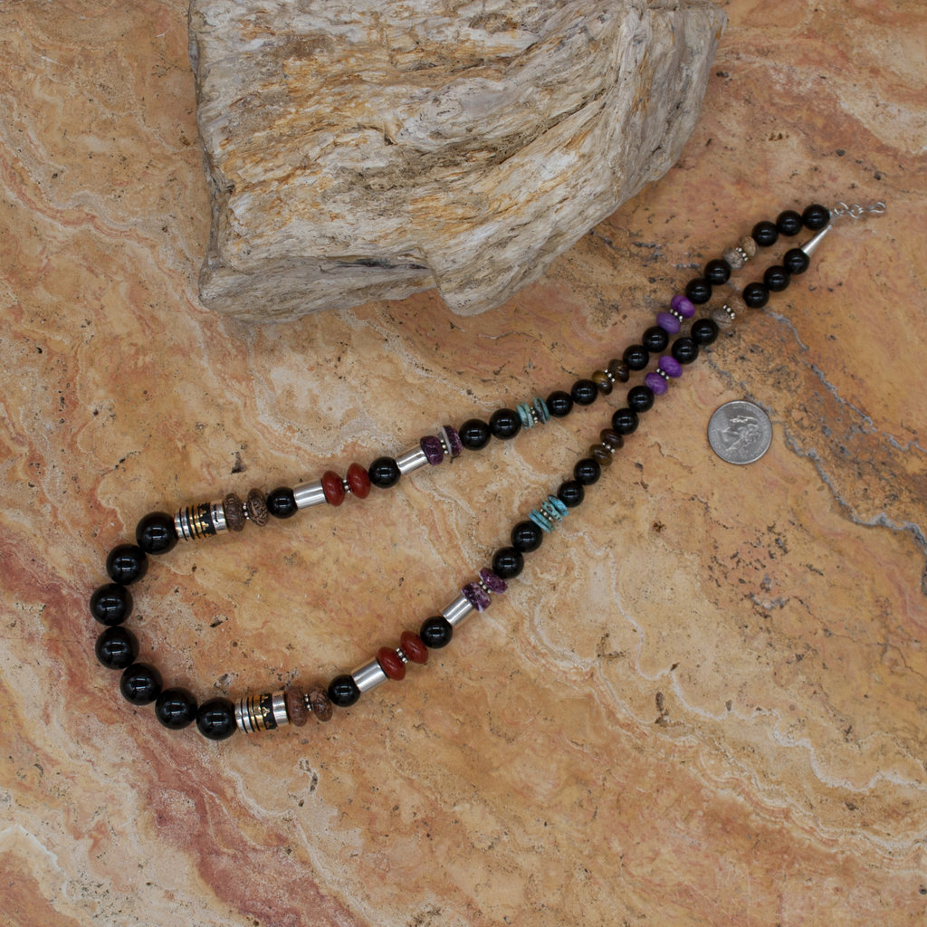 RUNNING BEAR Mary Singer Beaded Necklace