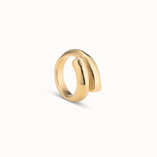 uno de 50 Gold Crossed Legs Ring