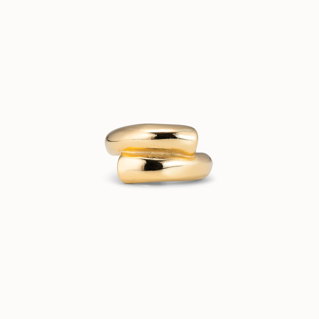 uno de 50 Gold Crossed Legs Ring