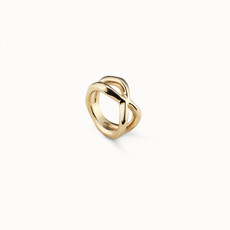 uno de 50 Gold Crossed Ring