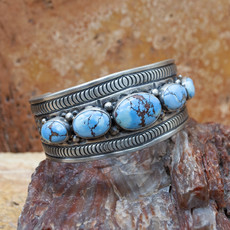 ANASAZI TRADERS Golden Hills Turquoise Cuff (Melvin Francis)