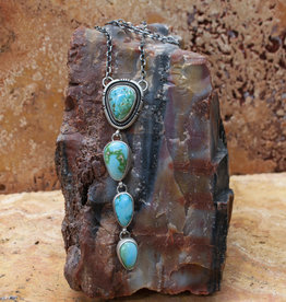 First American Traders 4 Stone Sonoran Turquoise Necklace