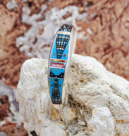 Ernest Tsosie Inlay Bracelet - 6.5"