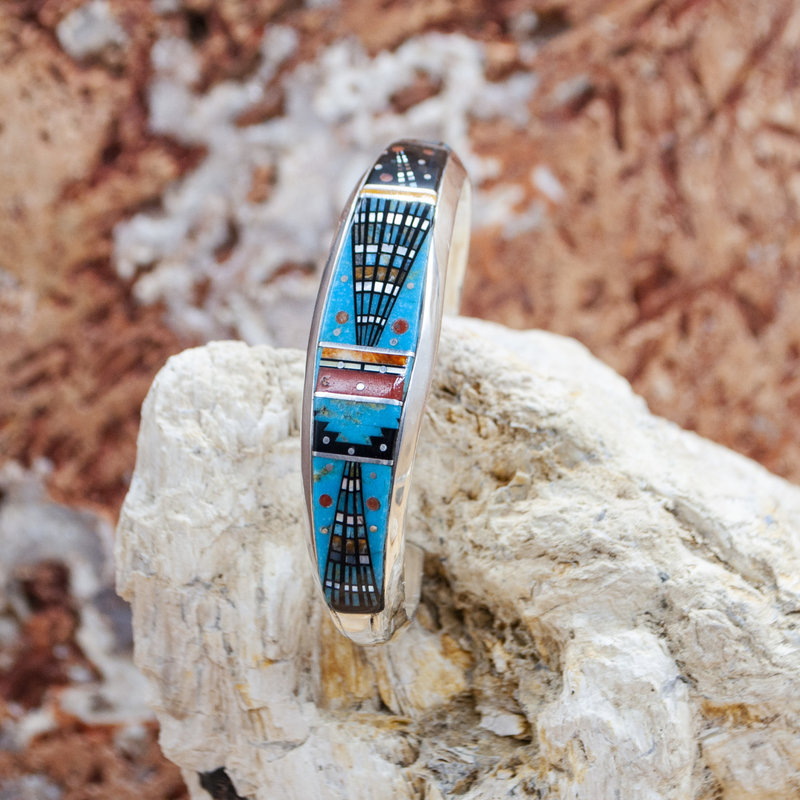 Ernest Tsosie Inlay Bracelet - 6.5"