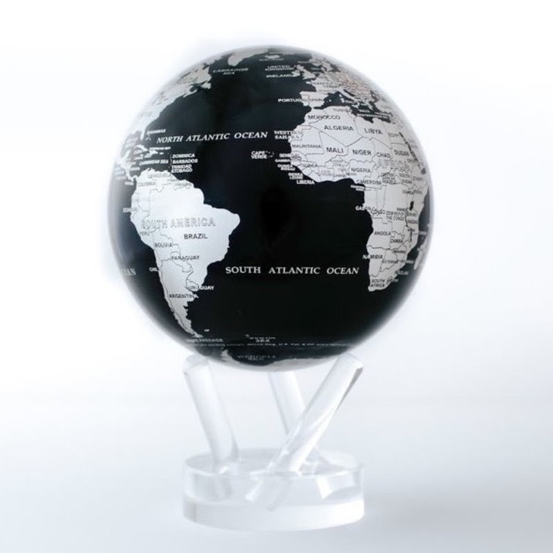 MOVA GLOBES Black & Silver Globe 6"