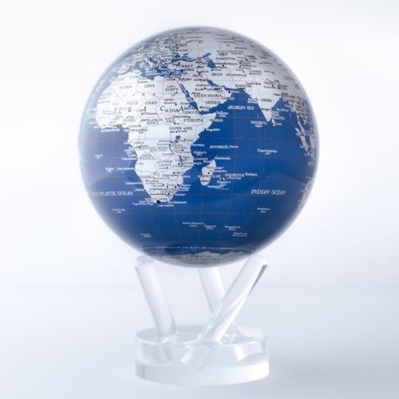 MOVA GLOBES 6" Globe Blue and Silver