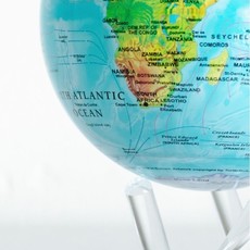 6" Globe Relief Map Blue