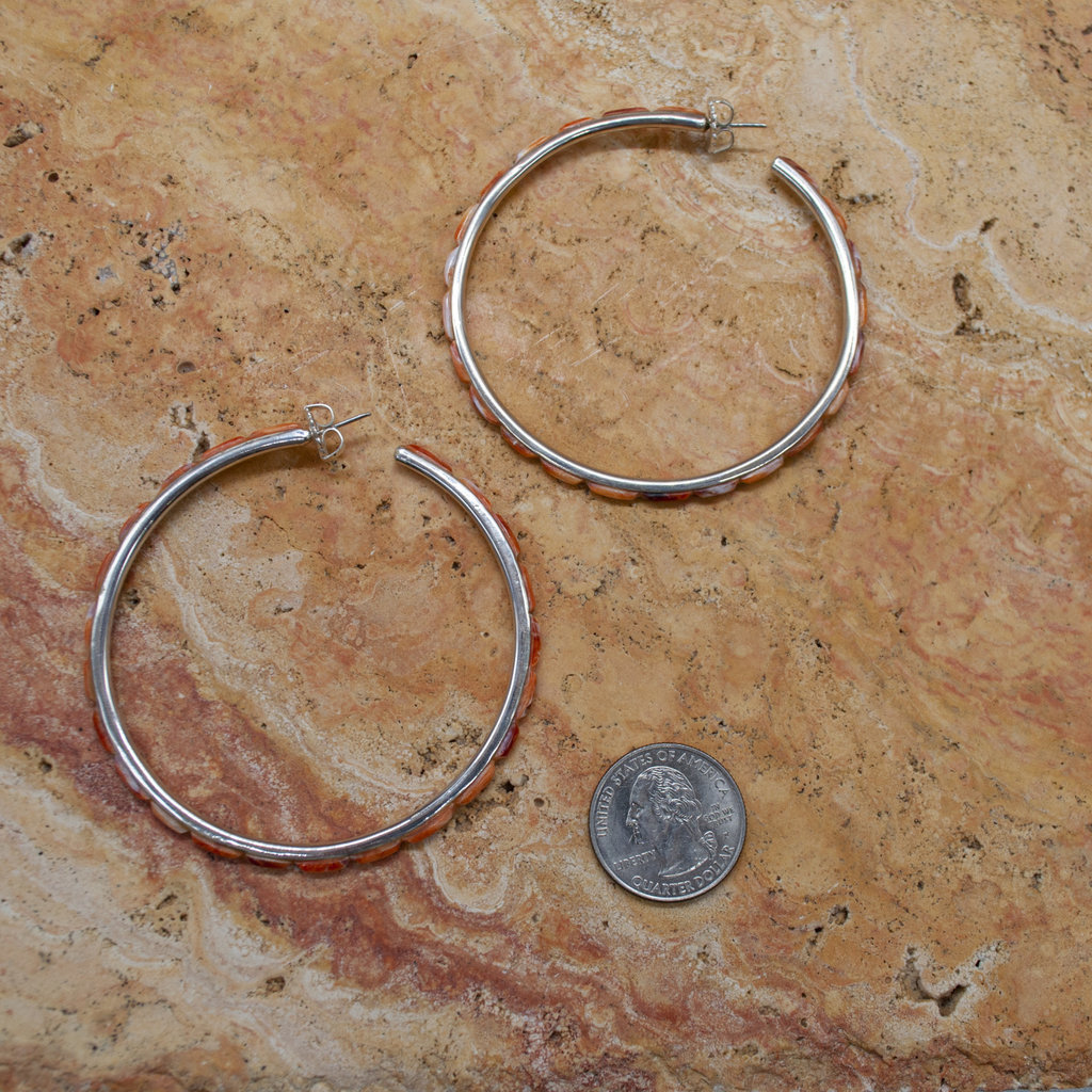 Federico XL Orange Spiny Oyster Hoops 2.75"