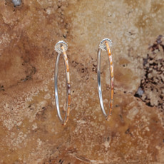 Federico Large Orange Spiny Oyster Hoops 2"