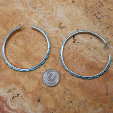 Federico XL Turquoise Hoops 2.75"