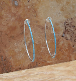 Federico XL Turquoise Hoops 2.75"