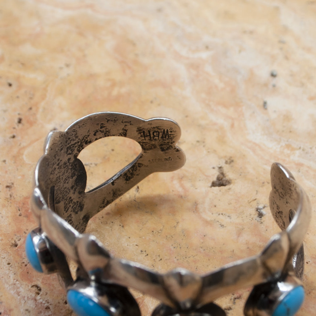 Turquoise Sandcast Cuff