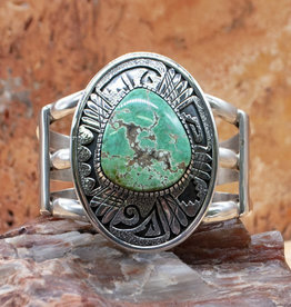 Sterling Silver Royston Turquoise Cuff-6.75"