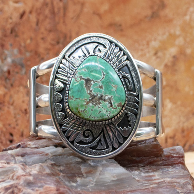 Sterling Silver Royston Turquoise Cuff-6.75"