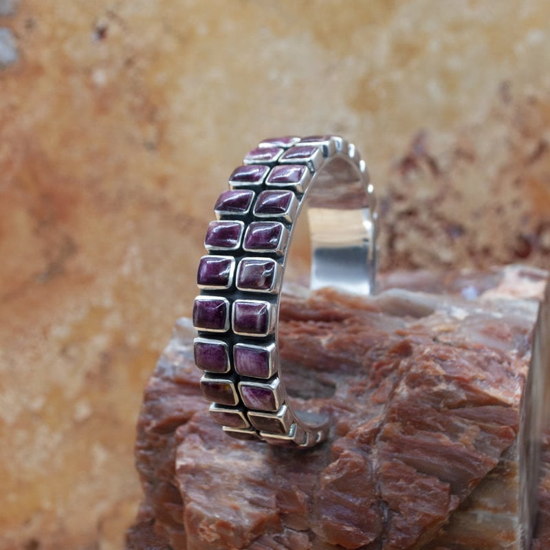 Federico Purple Spiny Oyster Cuff 2 Rows