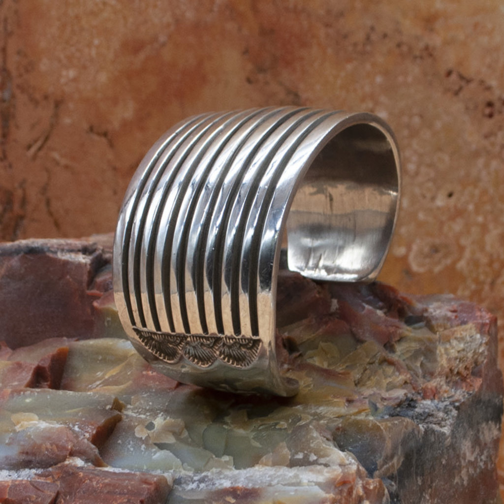 Sterling Silver Navajo Cuff 6.25" Wrist