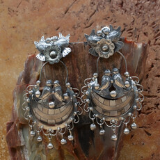 Federico Silver Kahlo Earrings w/ Lovebirds