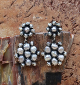 Pearl Flower Cluster Earrings