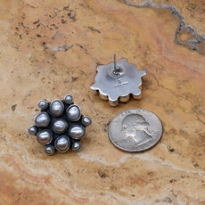 Federico Pearls Flower Post Earrings