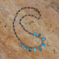 9 Stone Blue Turquoise Necklace