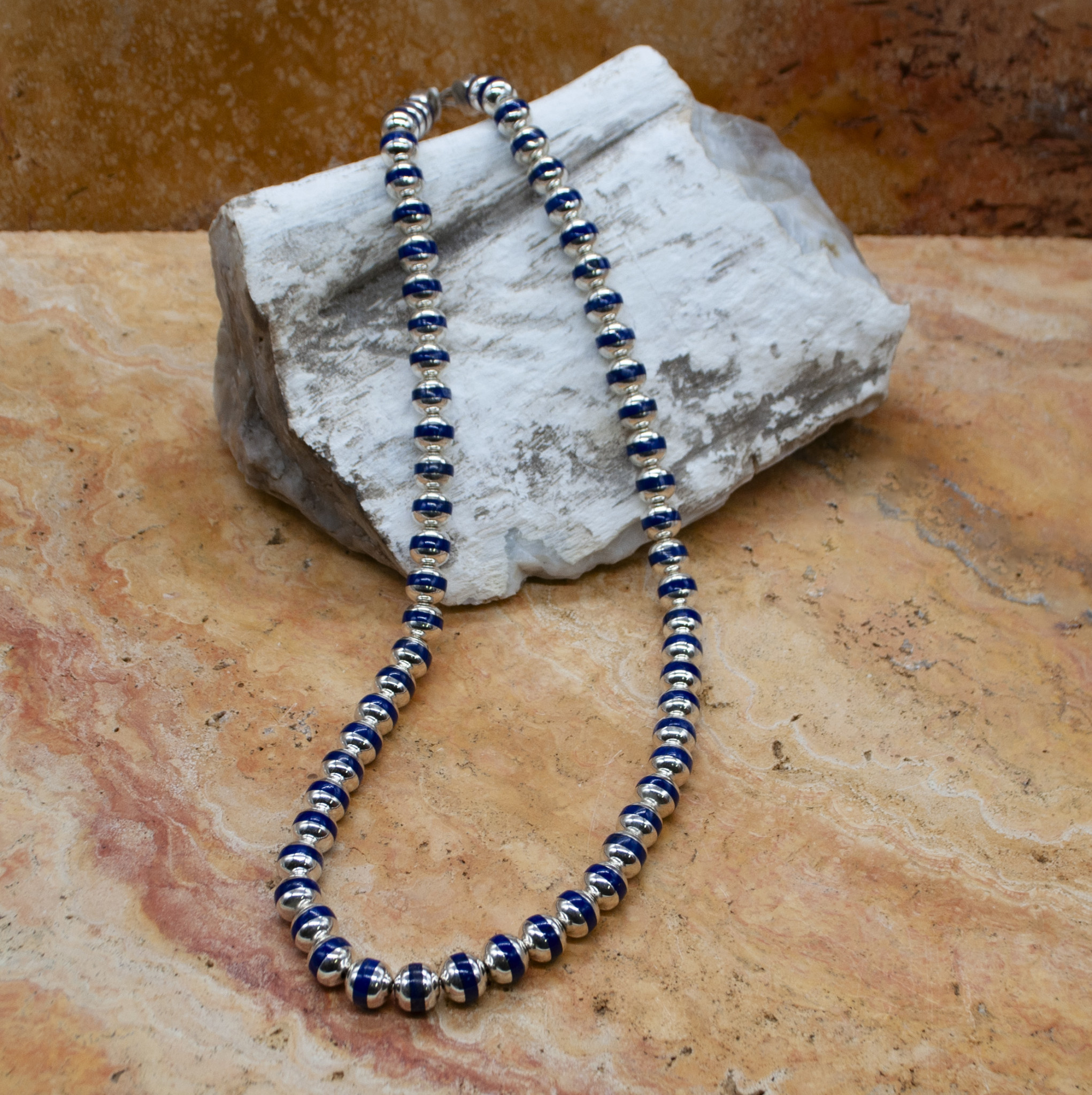 ◇HYERES LOR◇ Fenidor Silver (Y) Flat Necklace Lapis Lazuli Lapis Lazuli Necklace - Silversmith Lapis Lazuli Pendant