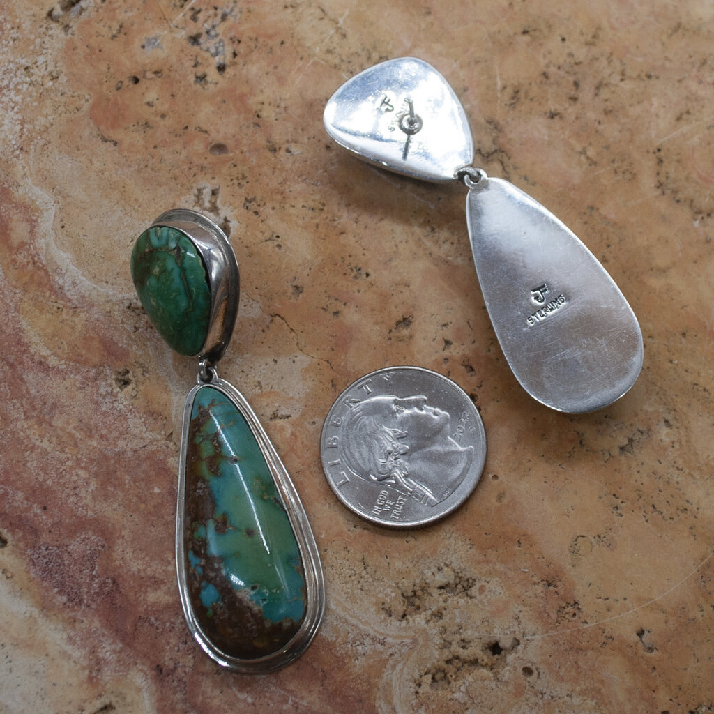 Federico Royston Turquoise 2 Stone Earrings