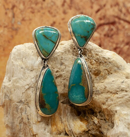 Federico 2 Stone Turquoise Post Earrings