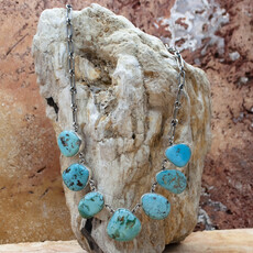 Federico 18" Turquoise Necklace - 7 Stone