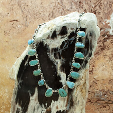 Federico 18" Turquoise Necklace - 13 Stone