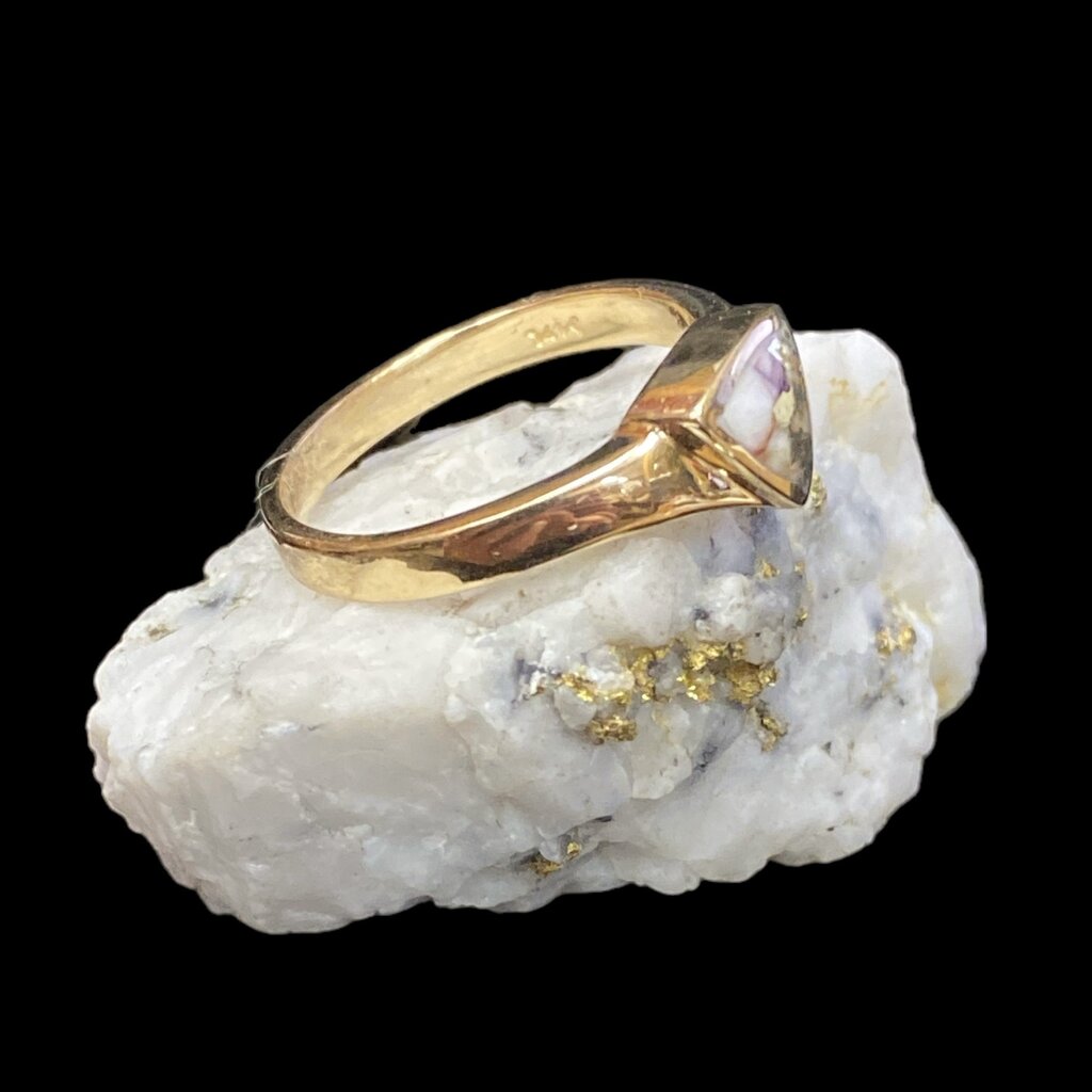 Gold Quartz Ring- RLL1326Q-(G4) size 7.75