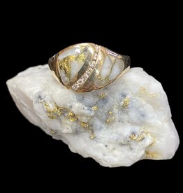 Oro Cal Gold Quartz Ring RL1071DQ - 7