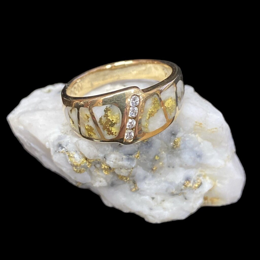 Oro Cal Gold Quartz Ring - RL882D8Q - 7.5