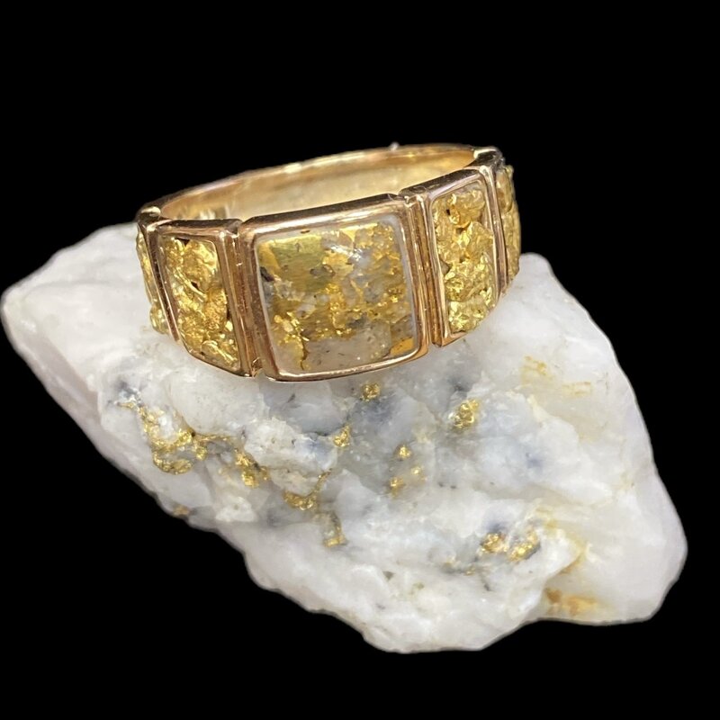 Oro Cal Gold Quartz Ring RL1046NQ - (G5) size 7.5
