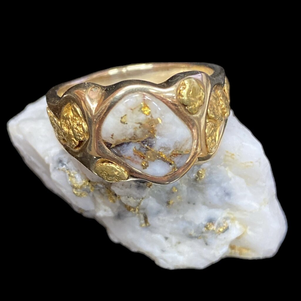 Oro Cal Gold Quartz Ring - RM654Q - 12