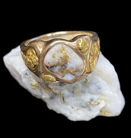 Gold Quartz Ring - RM654Q - 12