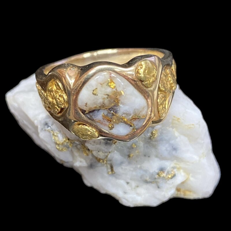 Oro Cal Gold Quartz Ring - RM654Q - 12