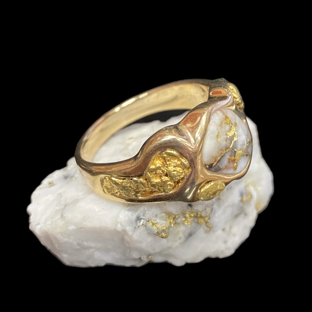 Oro Cal Gold Quartz Ring - RM654Q - 12