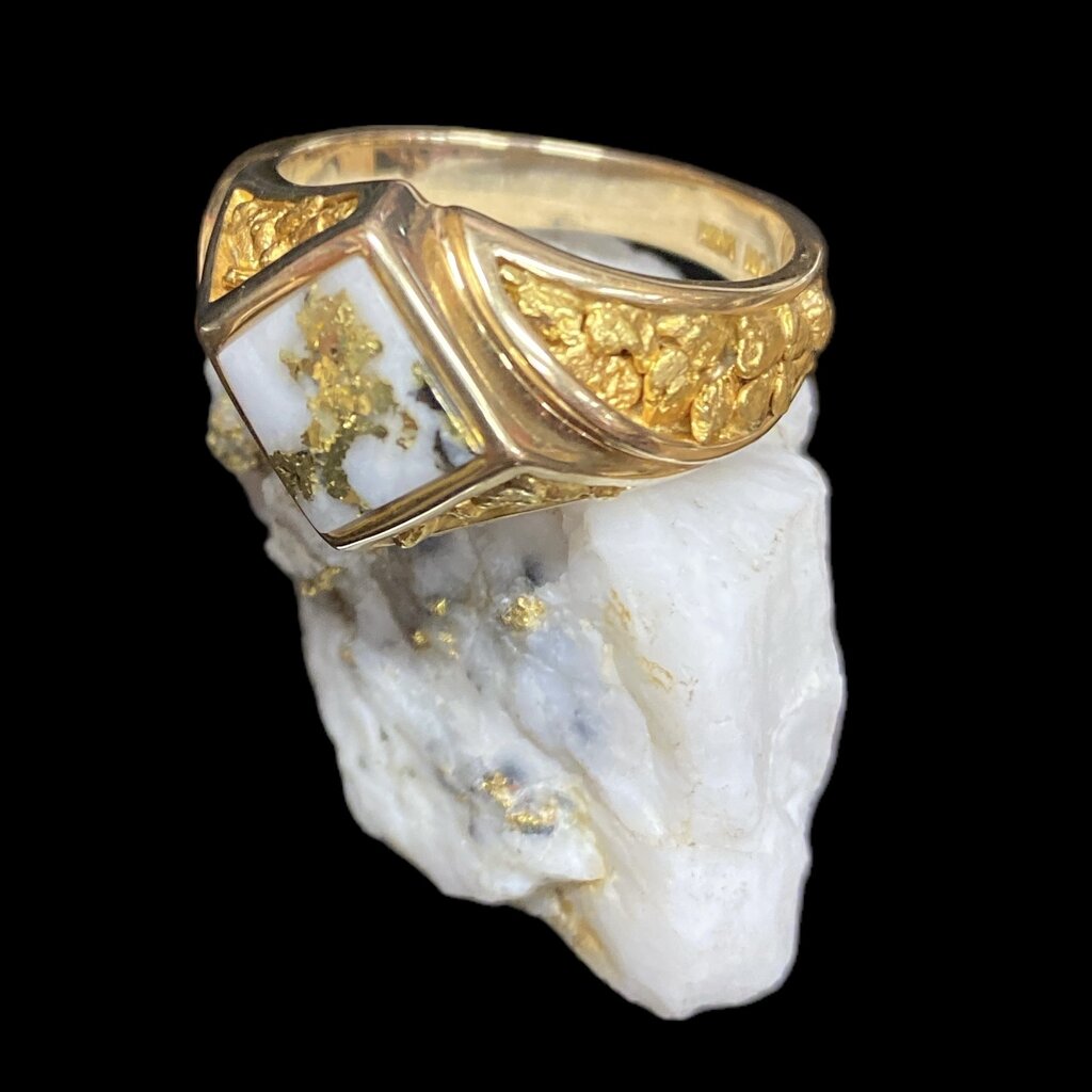 Oro Cal Gold Quartz Ring - RM1083NQ - 11